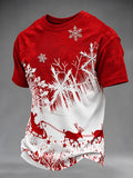 Men'S Casual Christmas Print Top