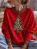 Women'S Christmas Print Crew Neck Long-Sleeve Sweatshirt