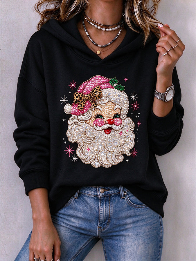 Women'S Christmas Cross Art Print Sweatshirt