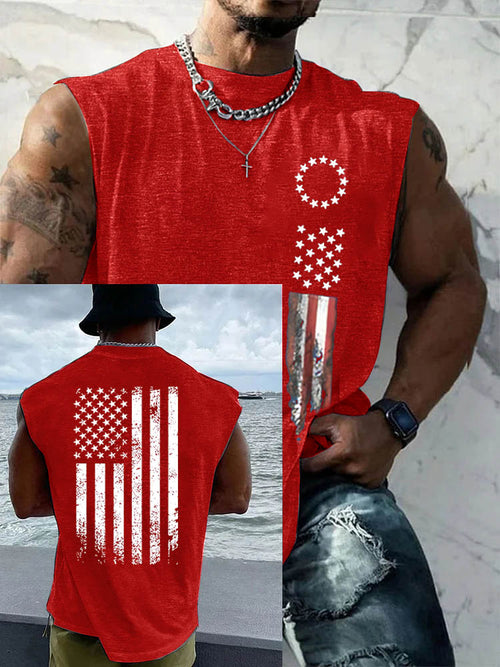 250Th Anniversary Pattern Round Neck 100% Cotton Tank Top