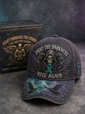 “Fight the Darkness, Rise Again” PTSD Awareness Grim Reaper Raven Vintage Baseball Cap