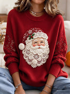 Women'S Christmas Print Casual Knitted Sportswear