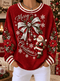 Women's Christmas Art Pattern Comfortable Sweatshirt