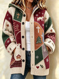 Damen-Top im Vintage-Stil mit Weihnachtsmotiven und Glaubensbezug