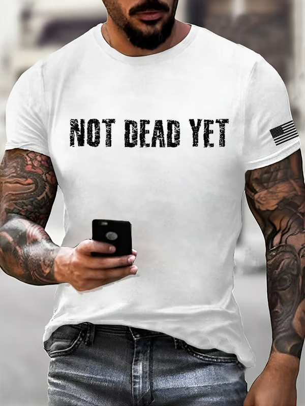 No Dead Yet Pattern 100% Cotton T-Shirt