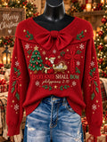 Women's Retro Faith Christmas Print Top
