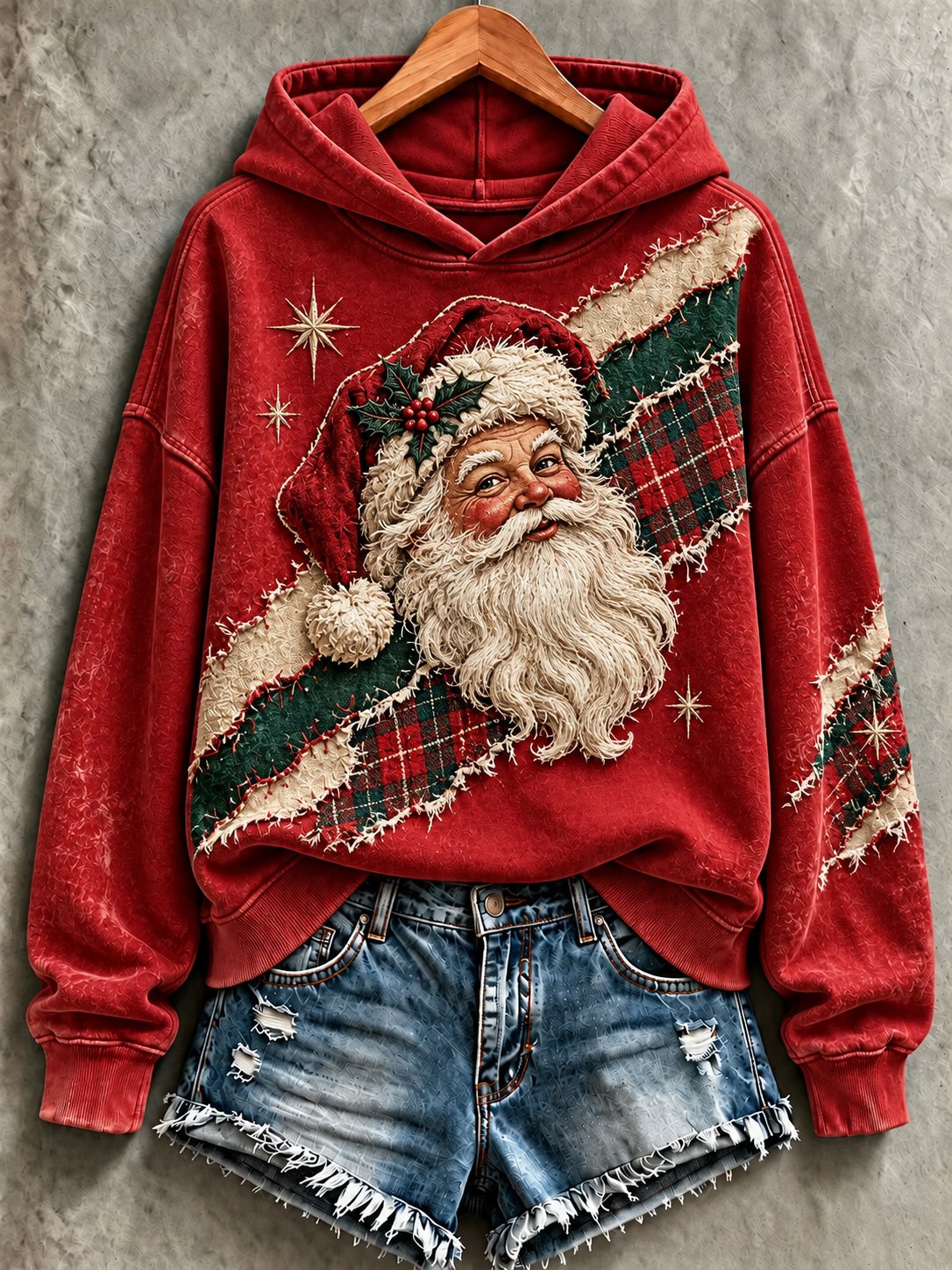 Damen-Sweatshirt mit Weihnachtsprint
