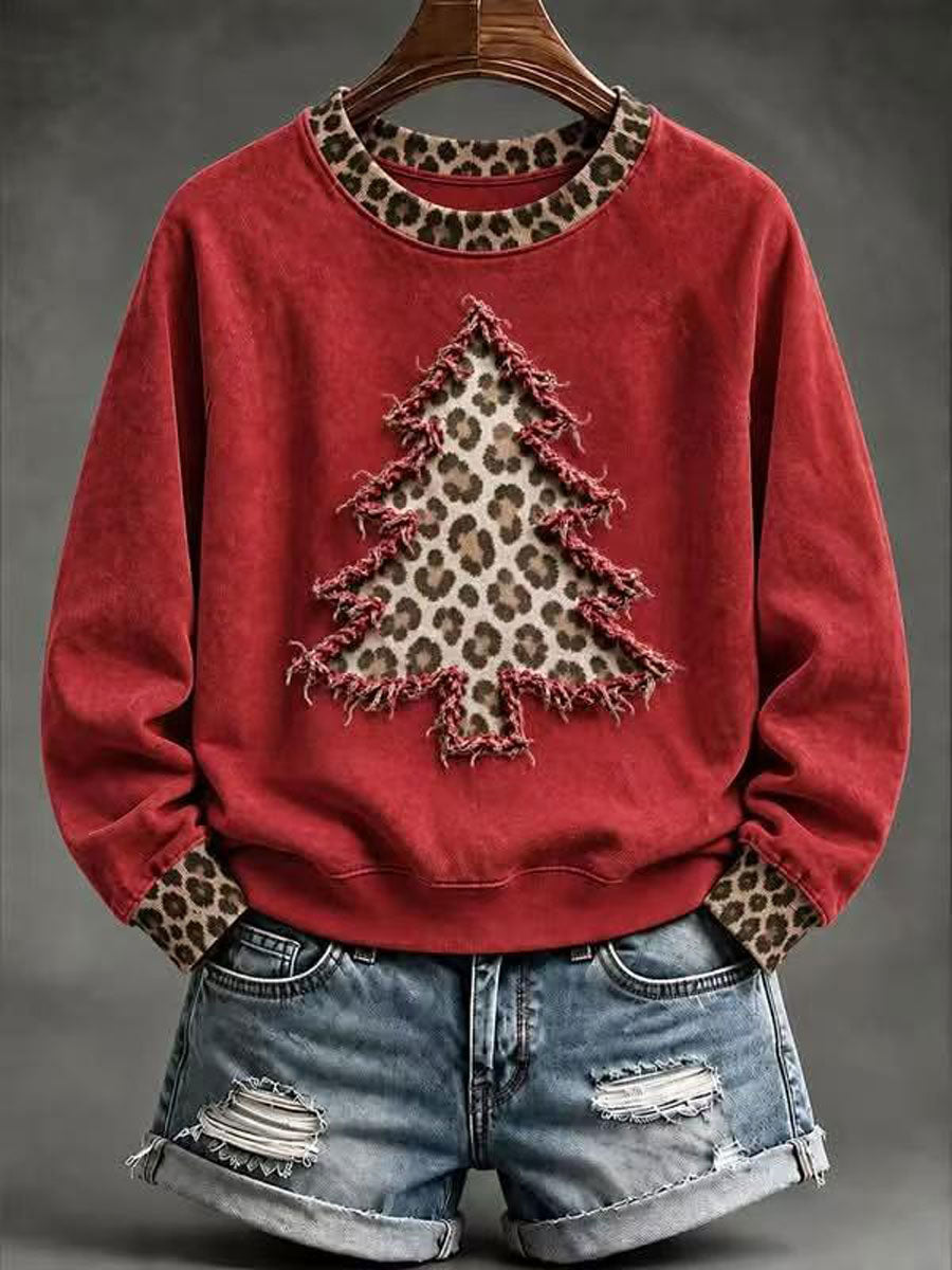 Women's Christmas Comfortable Raglan Sleeve Crew Neck Sweatshirt