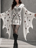 Women'S Halloween Skeleton Printed Casual Dress