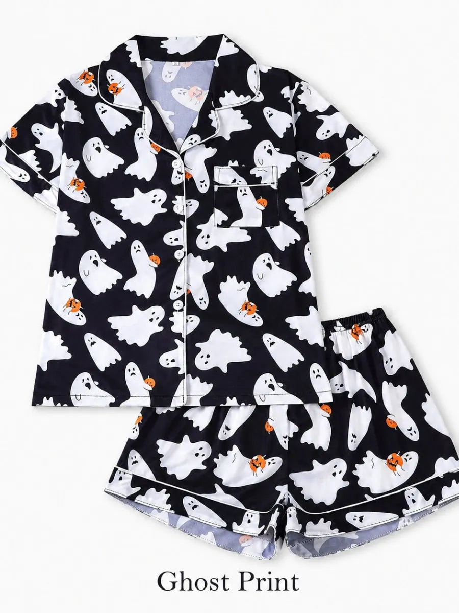 🎃 Women’s Halloween Pajama Set — Silky-Soft, Cute & Spooky-Cozy 👻
