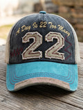 22 A Day Veteran Suicide Prevention Awareness Baseball Cap