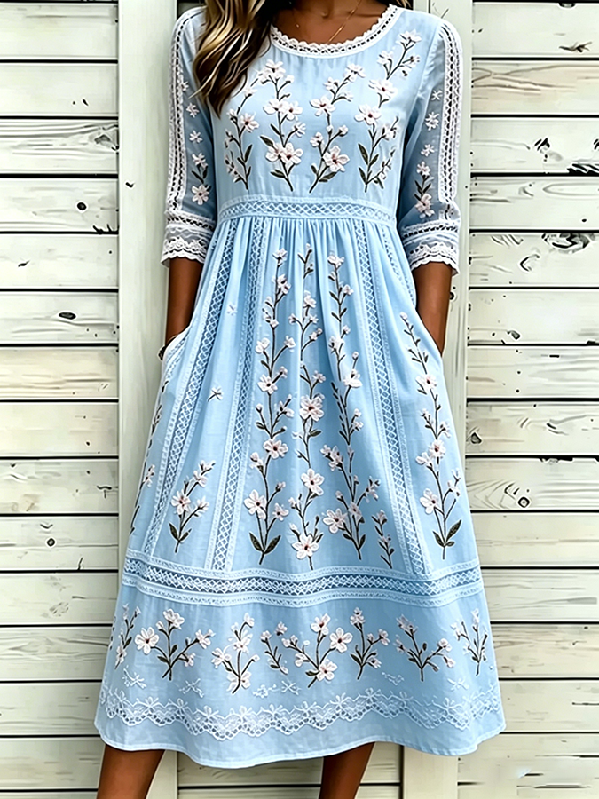 Women's floral printed casual dress