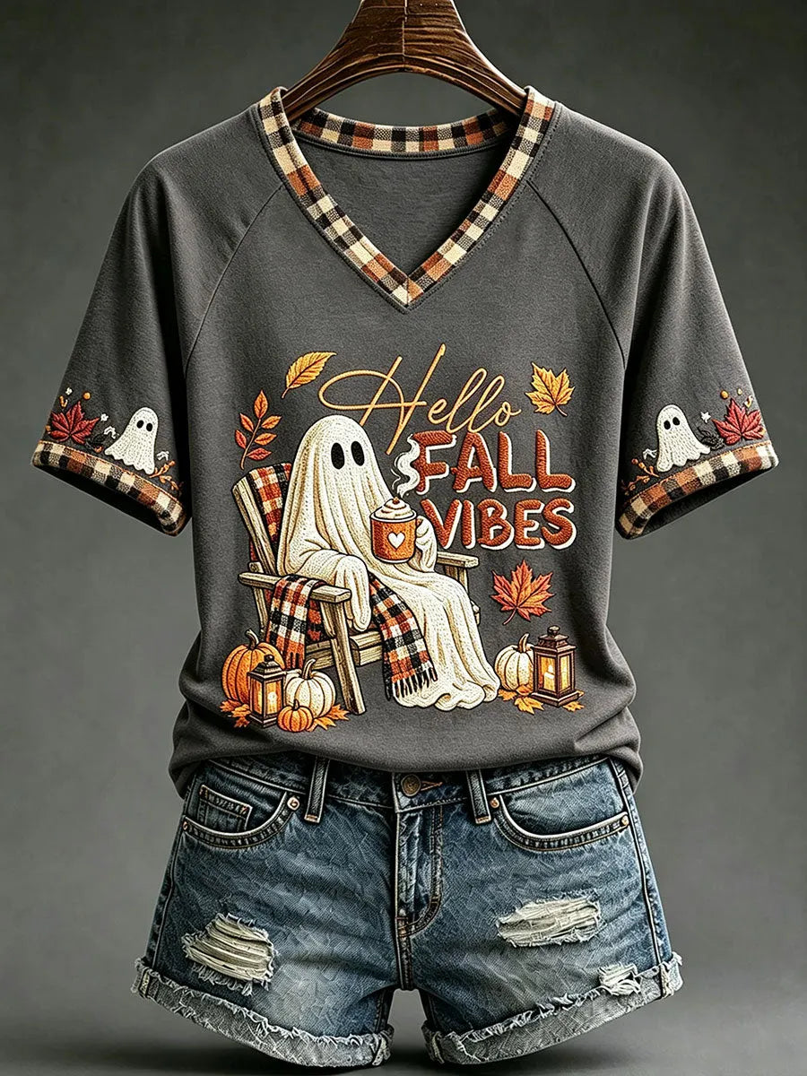 Women's Fall V-Neck T-Shirts
