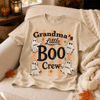 Grandma's Boo Crew Polka Dot Stripes - Personalized Shirt - Perfect Halloween Costume for Grandma