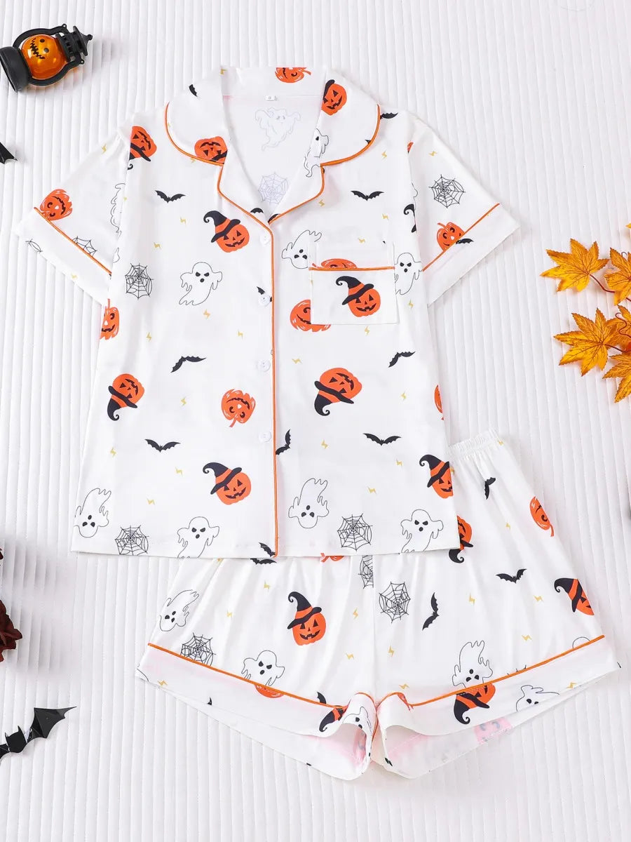 🎃 Women’s Halloween Pajama Set — Silky-Soft, Cute & Spooky-Cozy 👻