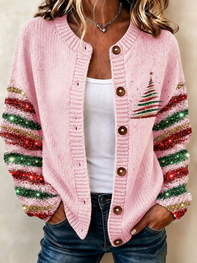 Ladies' Casual Christmas Cardigan Top