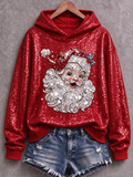 Damen-Sweatshirt mit Weihnachtsmann-Print (Regular)