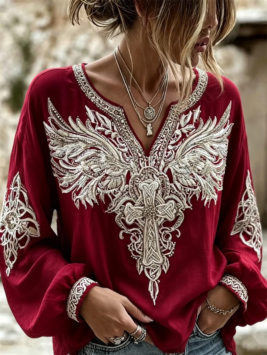 Women'S Faith Printed Casual Round Neck Top
