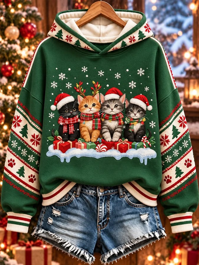 Women's Christmas Print Sweatshirt