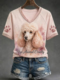 Women'S Stop Animal Cruelty Printed T-Shirt