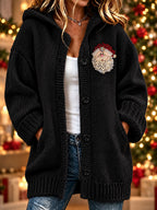 Women's Santa Claus Knitted Cardigan