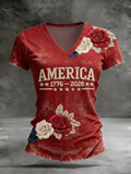 Women's  America 250th Anniversary Print T-Shirt