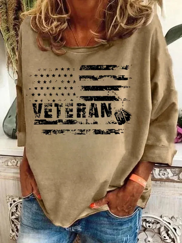 Women's Veteran Long Sleeve T-Shirt