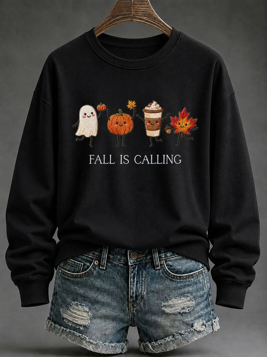 Women's 'Fall Is Calling' Printed Casual Sweatshirt