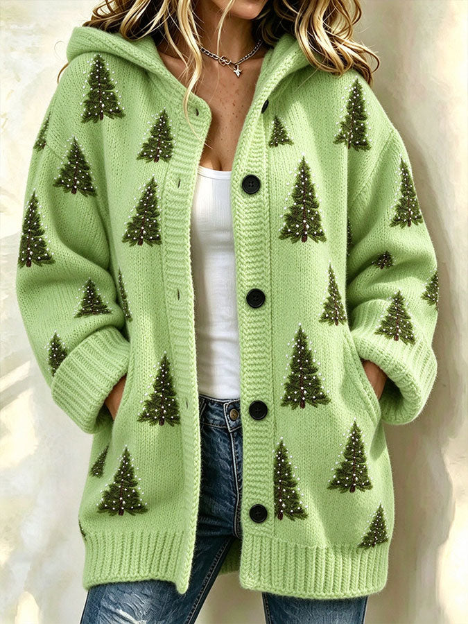 Women'S Christmas Print Casual Cardigan