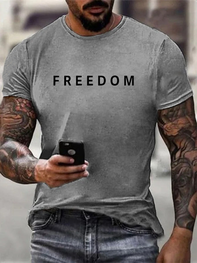 Freedom  Pattern100% Cotton T-Shirt