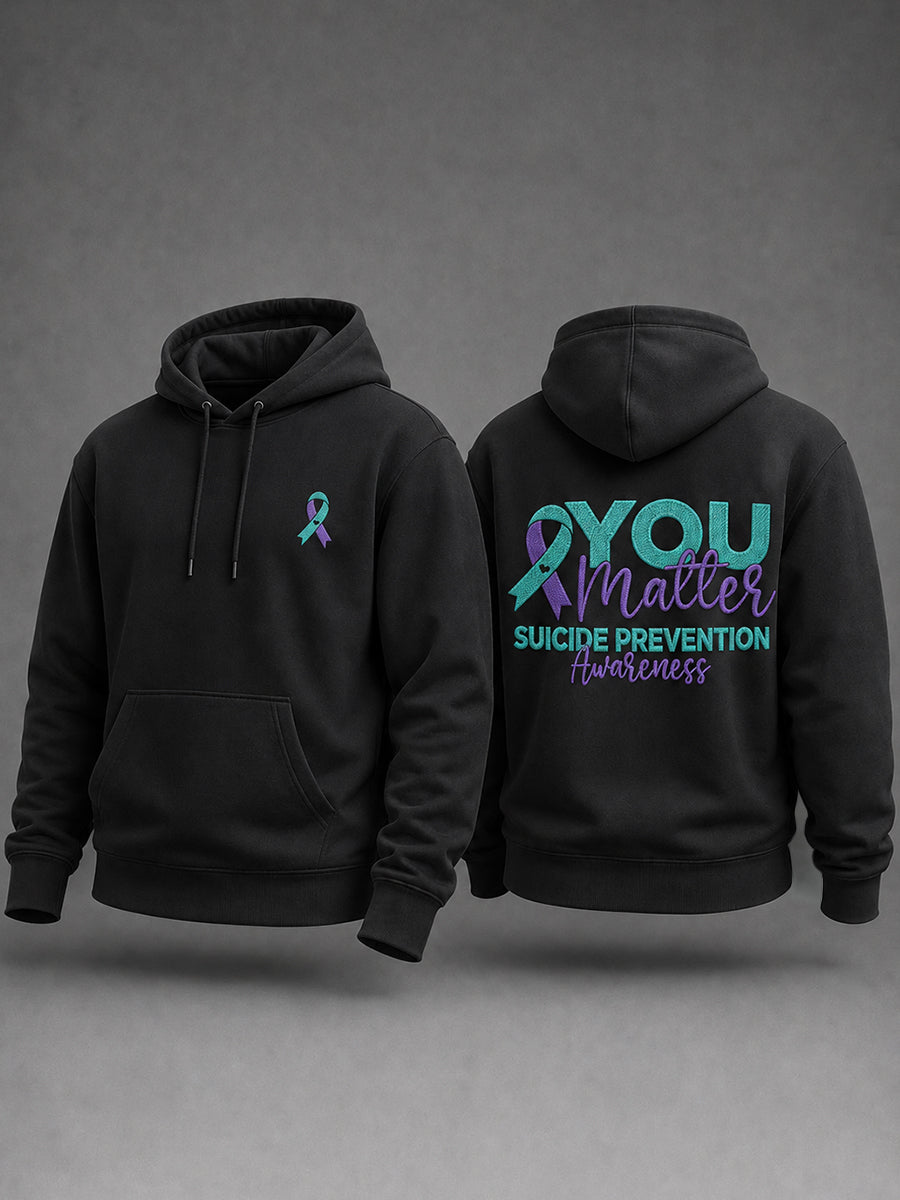 Suicide Prevention Awareness Mental Health Printed Hoodie