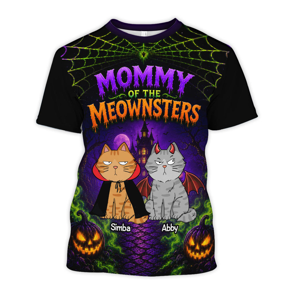 Spooky Cat Mom - Personalized Shirt - Halloween Gift For Cat Moms, Wife