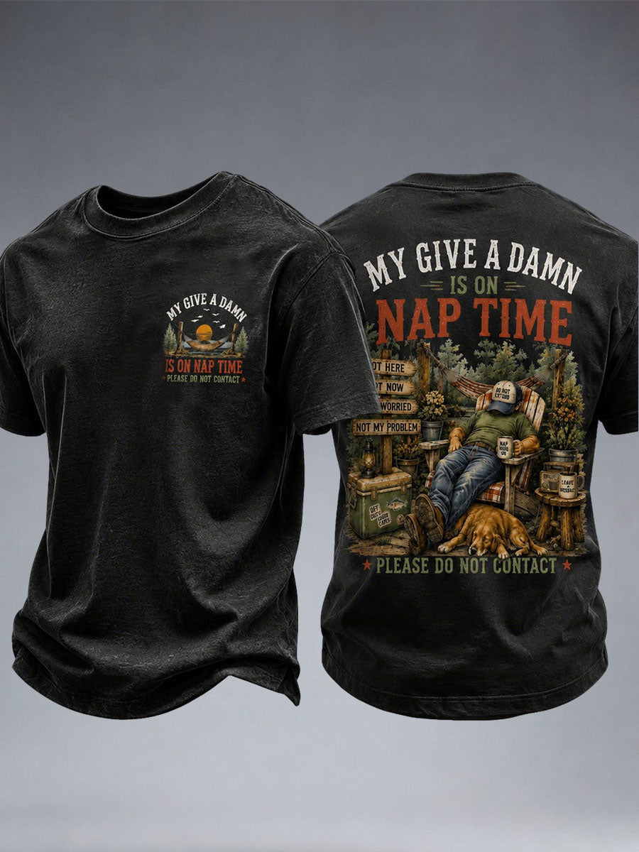 Men's My Give A Damn Is On Nap Time T-shirt