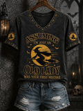 Women's Halloween Witch Printed T-shirt