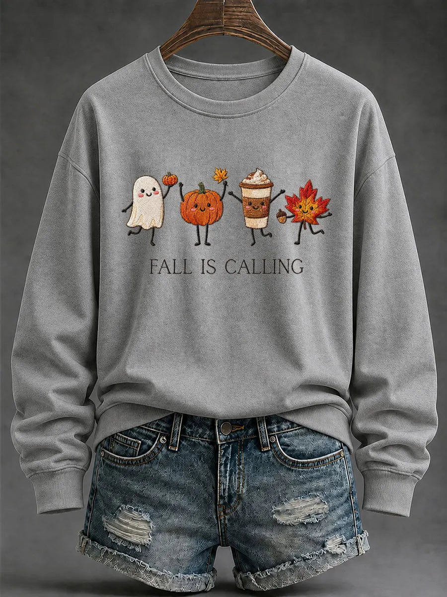 Women's 'Fall Is Calling' Printed Casual Sweatshirt
