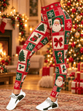 Women's Christmas Patchwork Art bottoms