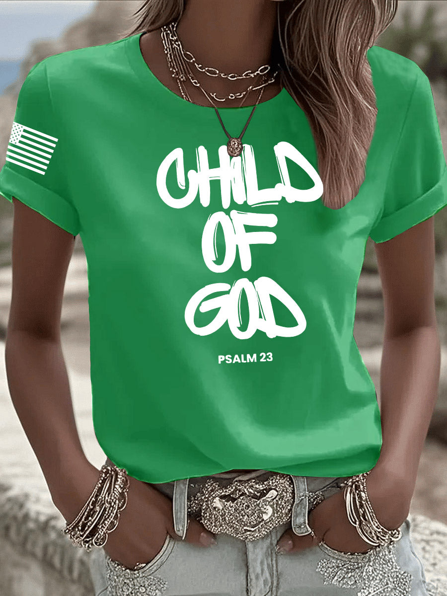 Child Of God From Psalm 23 Printed T-Shirt