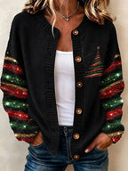Ladies' Casual Christmas Cardigan Top