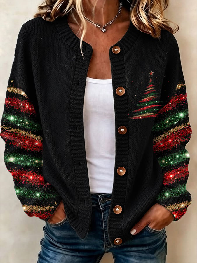 Ladies' Casual Christmas Cardigan Top