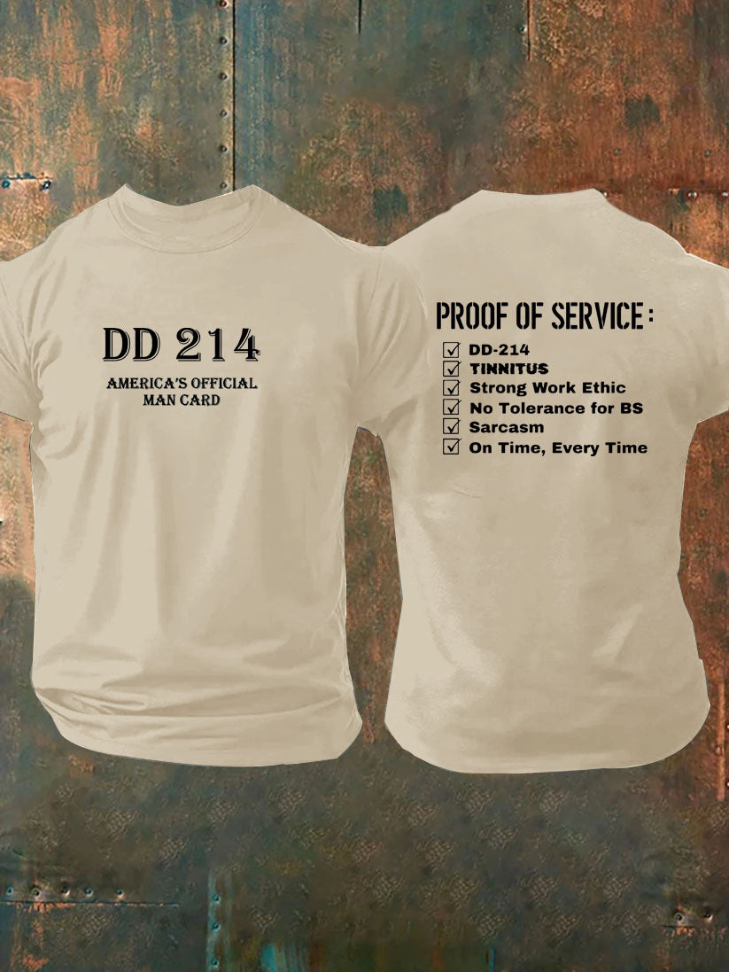 DD214 Proof Of Service Pattern100% Cotton T-Shirt