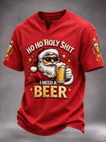 Men's Christmas Print Casual Top