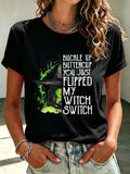 Women'S Witch Halloween Printed Casual T-Shirt
