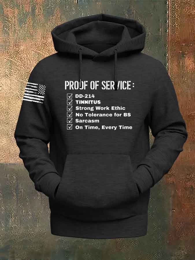 Proof Of Service  Pattern 100% 300g Cotton Classic Hoodie
