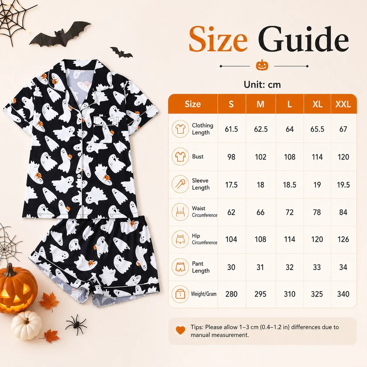 🎃 Women’s Halloween Pajama Set — Silky-Soft, Cute & Spooky-Cozy 👻