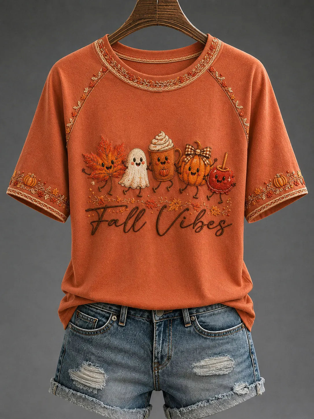 Women's Fall Print Casual T-Shirt