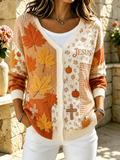 Women's Casual Autumn Faith Knitted Cardigan