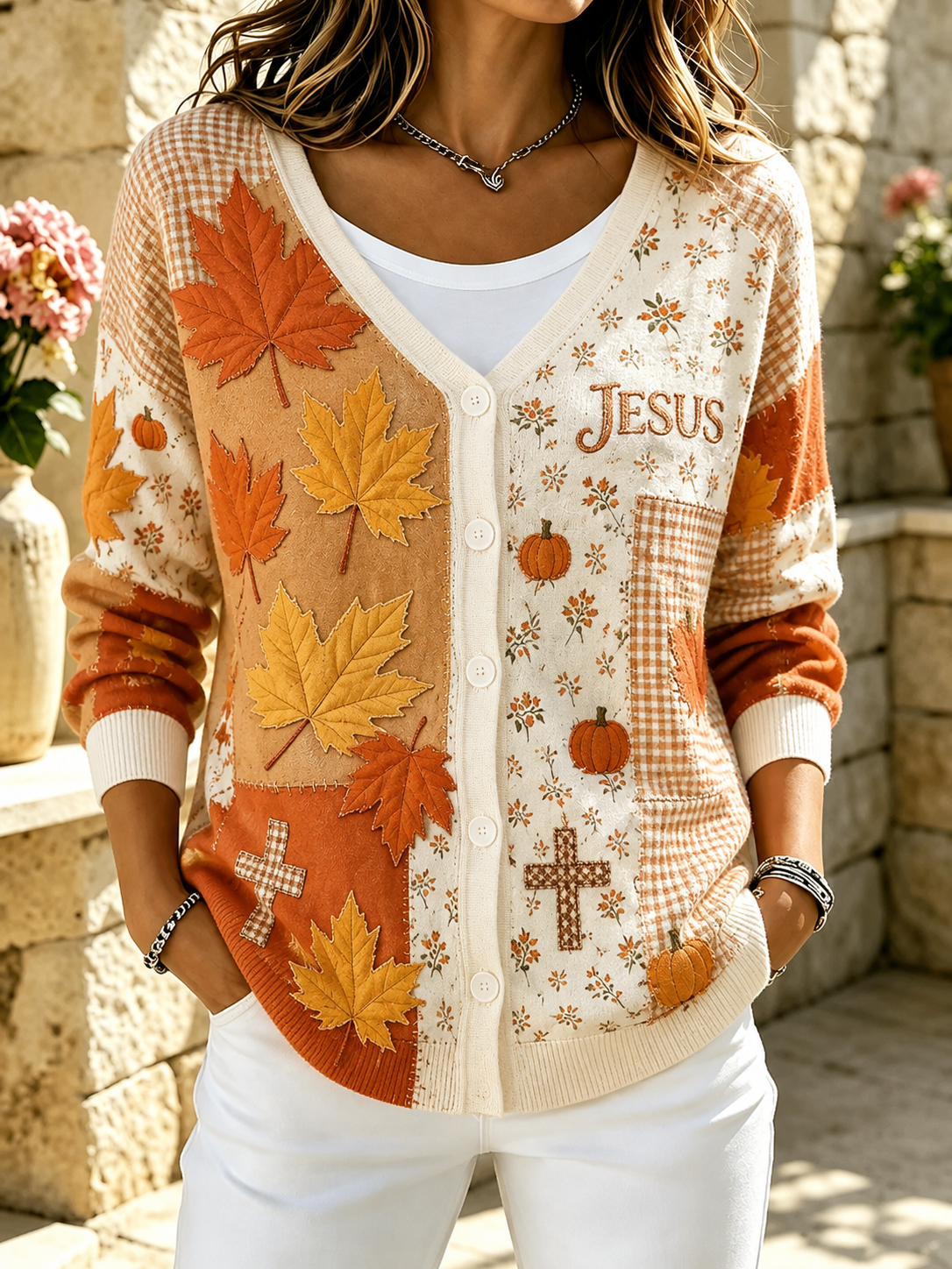 Women's Casual Autumn Faith Knitted Cardigan