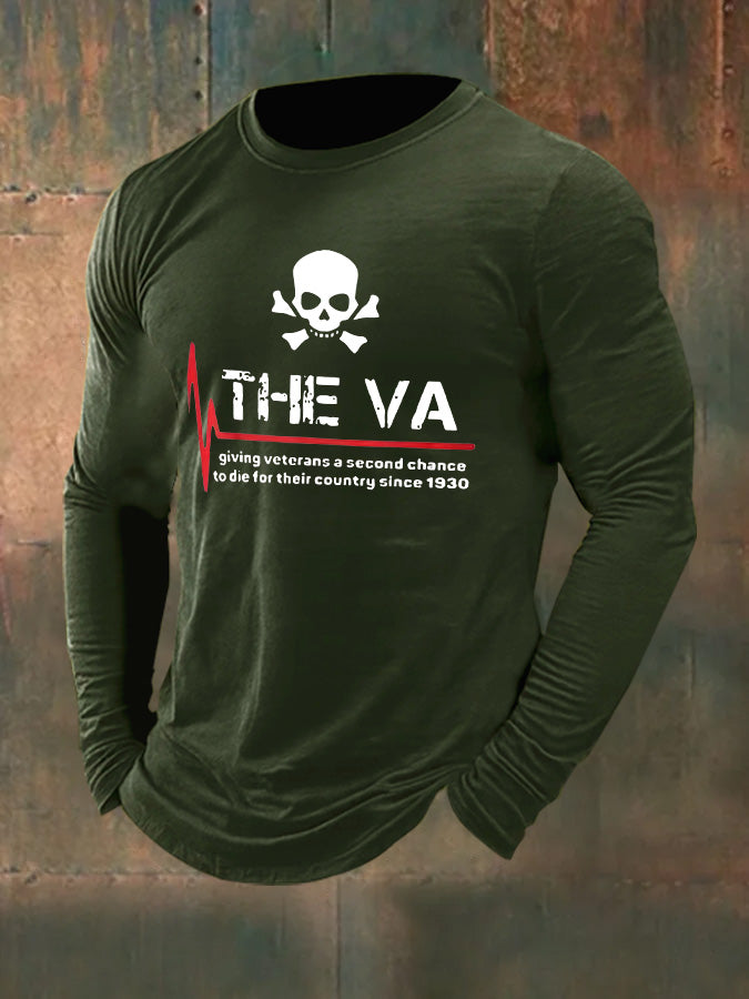 Men's The Va Veterans Day  Long Sleeve 100% Cotton T-Shirt