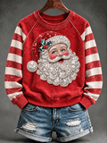 Women's Casual Christmas Print Long-Sleeved Sweatshirt