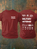 Miltary Veteran Pattern100% Cotton T-Shirt